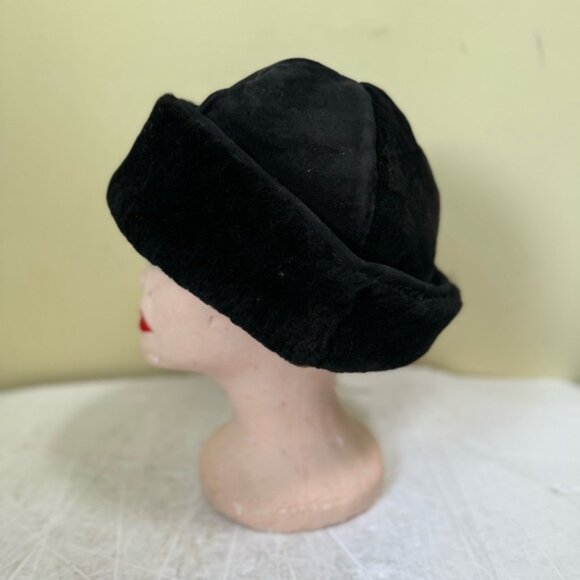 Vintage Shearling Bucket Rimmed Hat Sheepskin Fur Cozy Warm Leather Custom Fur - Picture 9 of 13